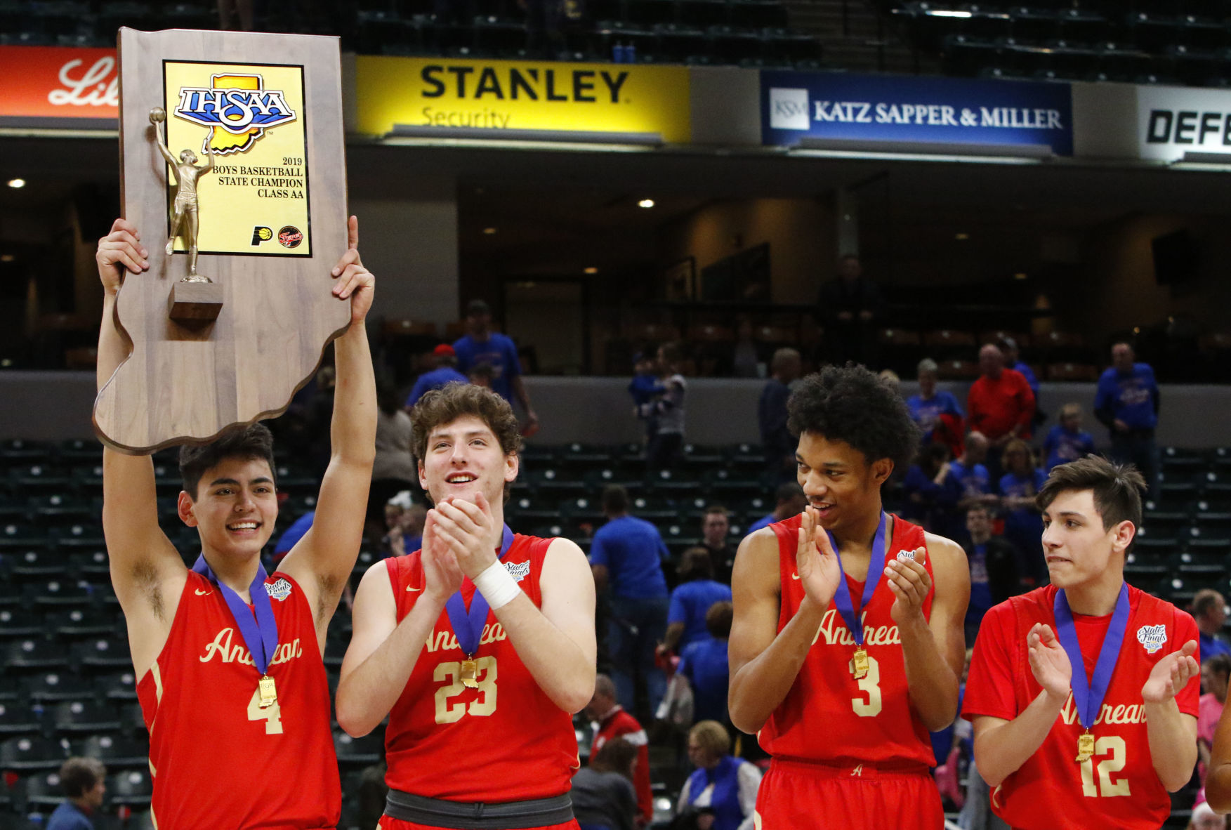 Boys basketball Class 2A state final - Andrean vs. Linton-Stockton